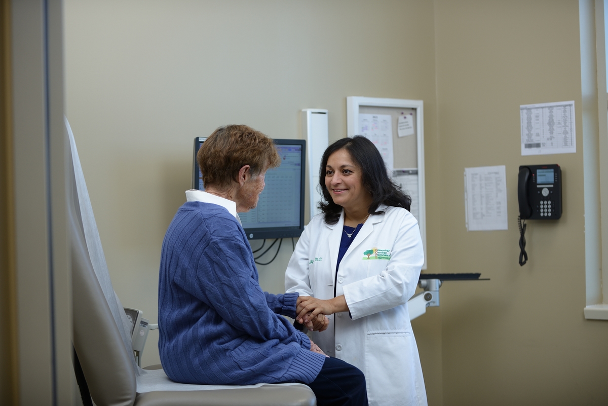 Doctor with patient