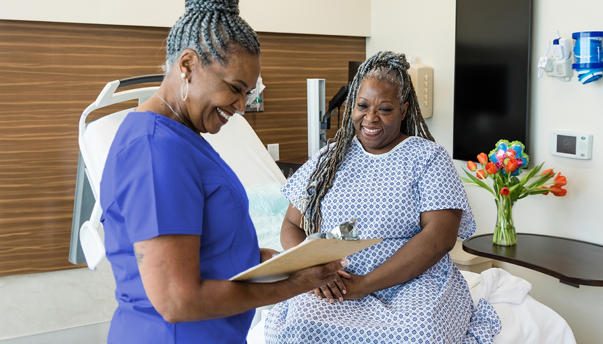 Nurse and patient