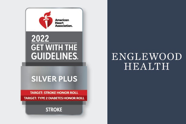 AHA Get With The Guidelines Silver Plus Stroke award badge