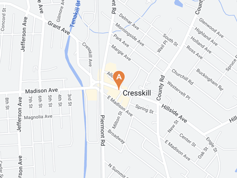 Map showing location of Cresskill urgent care center