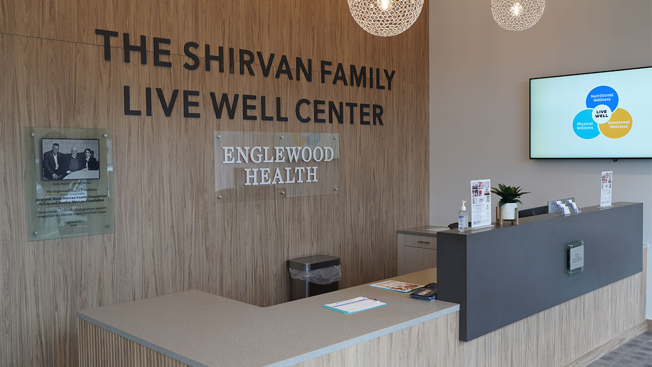 Reception desk at The Shirvan Family Live Well Center