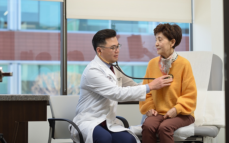 Doctor with patient